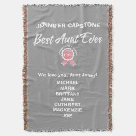 Manta Fita Tia Sempre Rosa Personalizável