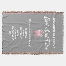 Manta Fita Tia Sempre Rosa Personalizável