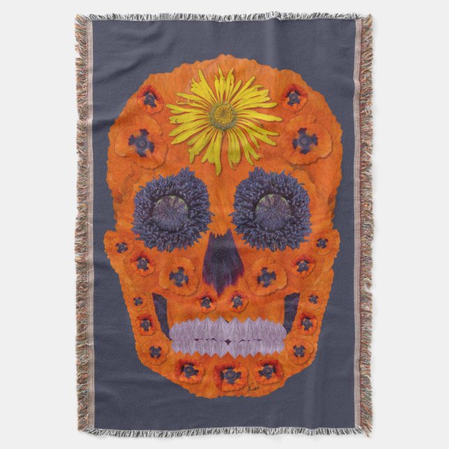 Manta Flor - Caveira 1 (Frente Vertical)