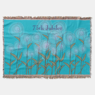 Manta Floral geral tecido do jubileu de diamante das