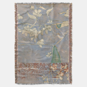 Manta Flores brancas em segundo plano