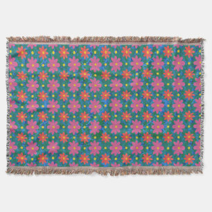 Manta Flores Chic Rangoli e Bolinhas