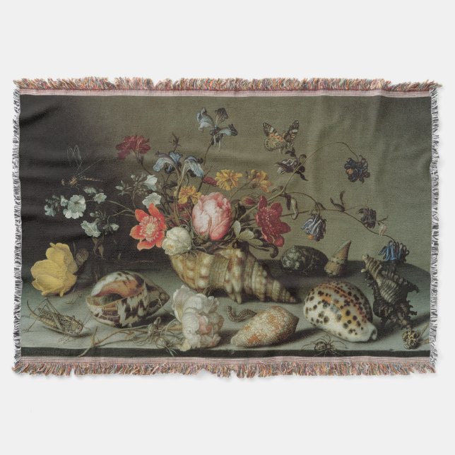 Manta Flores, conchas e insetos Balthasar van der Ast (Frente)
