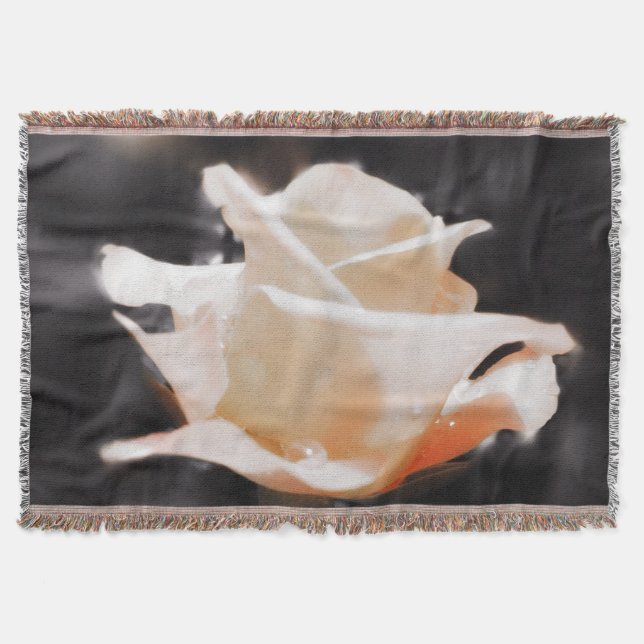 Manta Flores Românticas de Rosa (Frente)