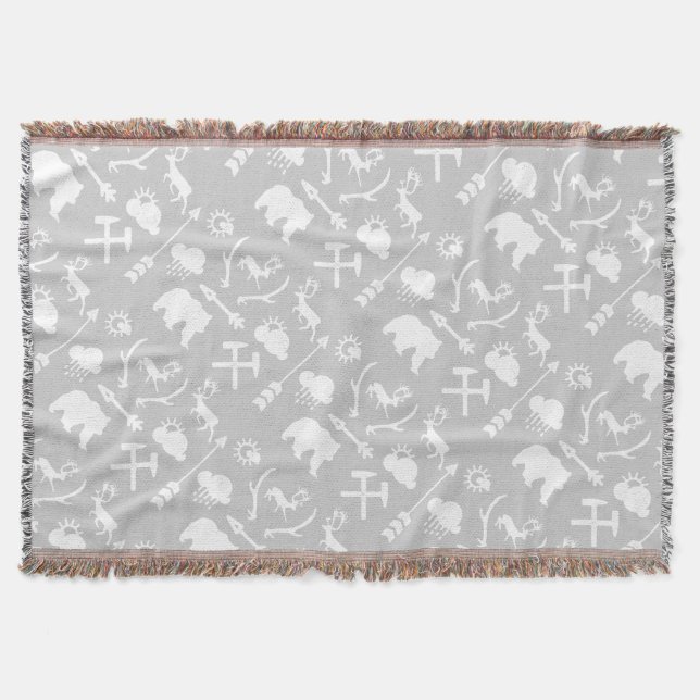 Manta Garotas brancas e Cinzas Bear Deer Lodge Boys (Frente)