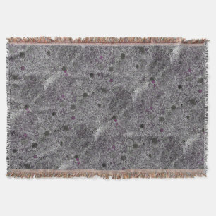 Manta Geologia Cinza Granite Rock com Detalhes Rosa