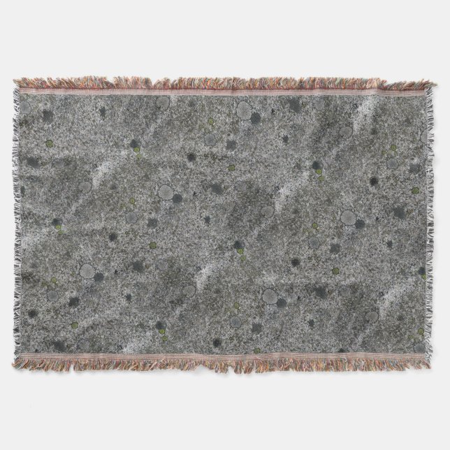 Manta Geologia Cinza Granite Rock com Moss (Frente)