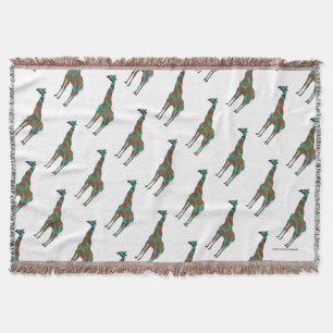 Manta Giraffe Brown e Teal Silhouette