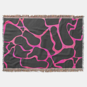 Manta Giraffe Hot Pink e Impressão preto