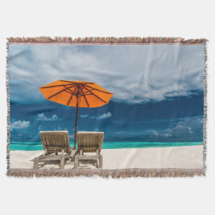 Manta Guarda-chuva de Sun no Sandy Beach Maldives