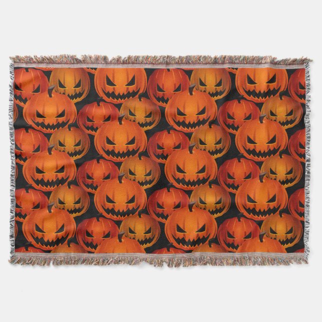 Manta Halloween Scary Pumpkins Blanket (Frente)