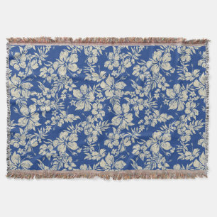 Manta Hibiscus Pareau Hawaiian Floral Blanket