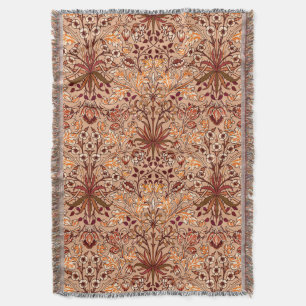 Manta Impressão de Jacinto de William Morris, Marrom e B
