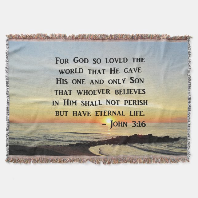 MANTA INSPIRANDO JOHN 3:16 DESIGN DE FOTO SUNRISE (Frente)