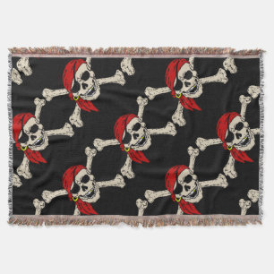 Manta Jolly Roger Pirate Skull Bones Red Bandanna