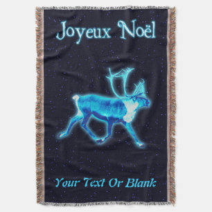 Manta Joyeux Noё l - Azul-Caribe (Reindeer)