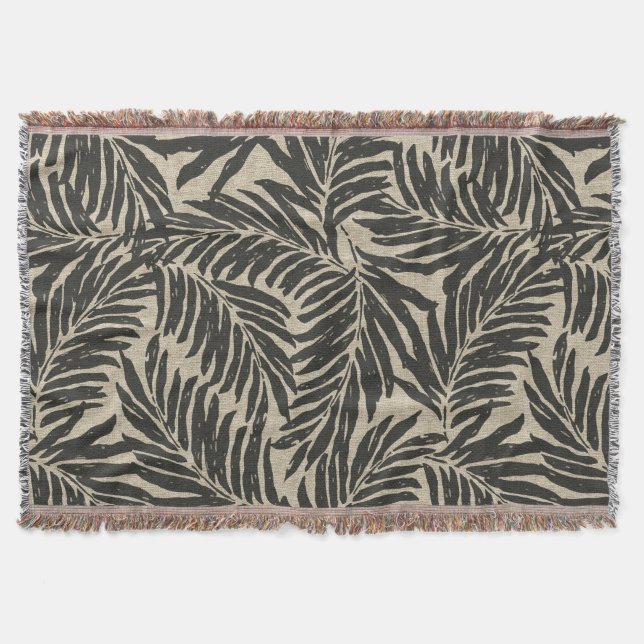 Manta Kahanu Palms Hawaiian Linen Texture (Frente)