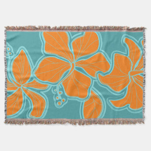 Manta Kailua Hibiscus Hawaiian Floral Blanket
