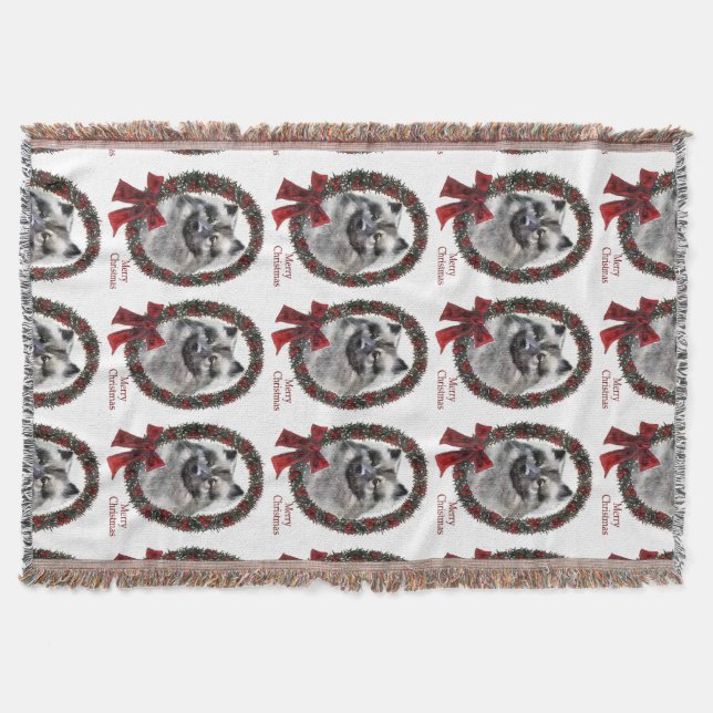 Manta Keeshond Christmas (Frente)