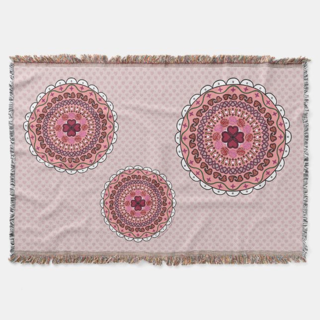 Manta Lacy Dia de os namorados Throw Blanket (Frente)