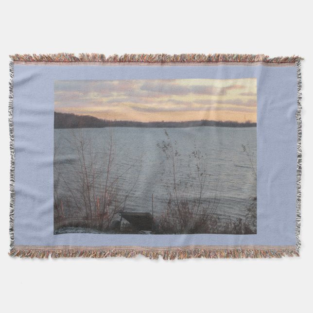 Manta Lago Shore Sunset Blanket (Frente)