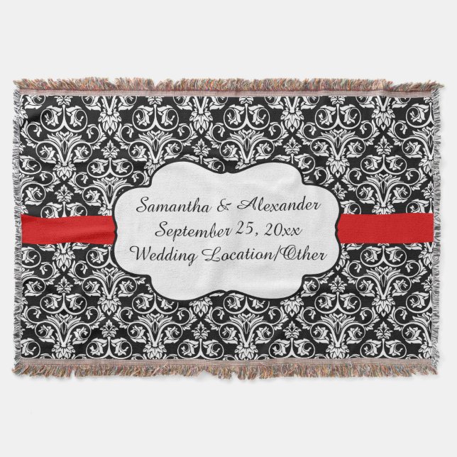 Manta Lança Personalizada de Keepape de Casamento tema d (Frente)