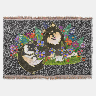 Manta Lance tecido Lapphund finlandês da tapeçaria de
