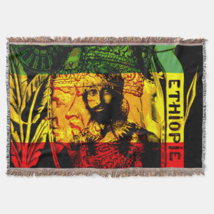 Manta Leão de Rasta Haile Selassie do verde Dourado