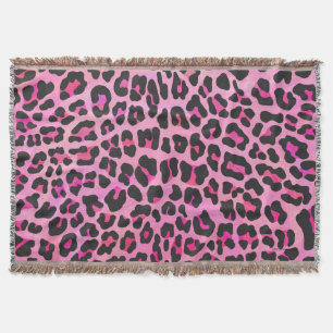 Manta Leopardo, Impressão preto e rosa quente