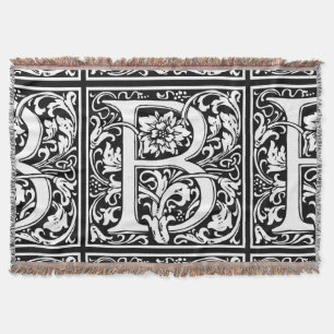 Manta Letra B Monograma Medieval Arte Nova