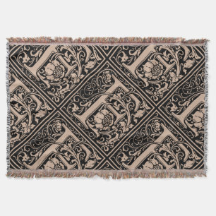 Manta Letra F Monograma Medieval Art Nouveau