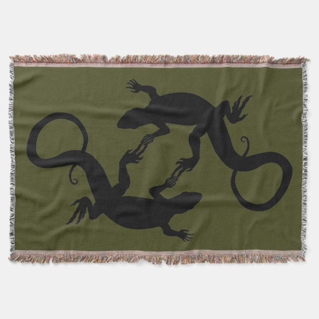 Manta Lizard Art Blankets Réptil Lizard (Frente)