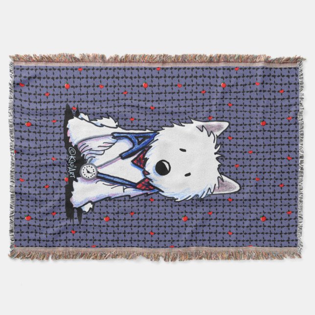 Manta Love Doctor Benji Westie Throw Blanket (Frente)