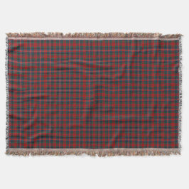 Manta MacPherson Clan Red e Royal Blue Tartan