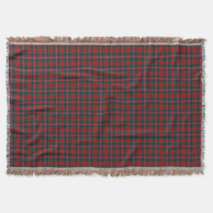 Manta MacPherson Clan Red e Royal Blue Tartan