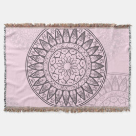 Manta Mandala por Kimologie no rosa