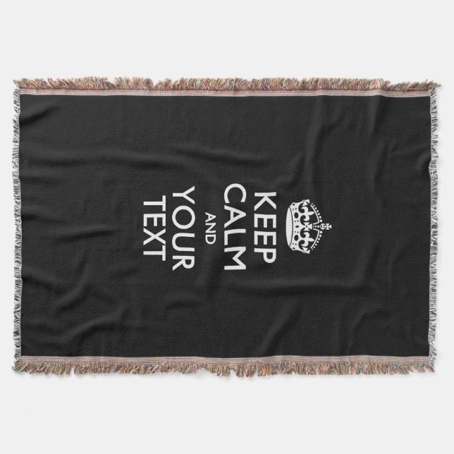 Manta Mantenha a calma e o seu texto para o Neat Gift (Frente)