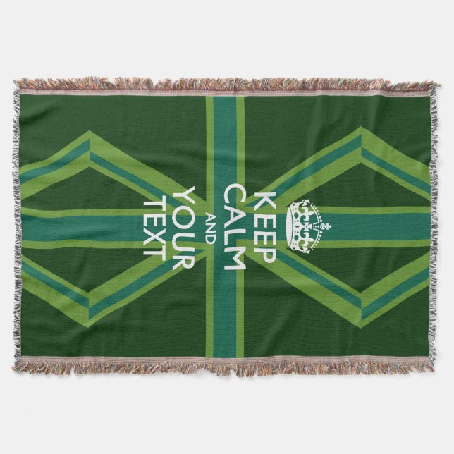 Manta Mantenha calma e seu texto personalizado para um p (Frente)