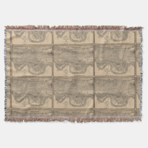 Manta Mapa antigo de Nova Orleans