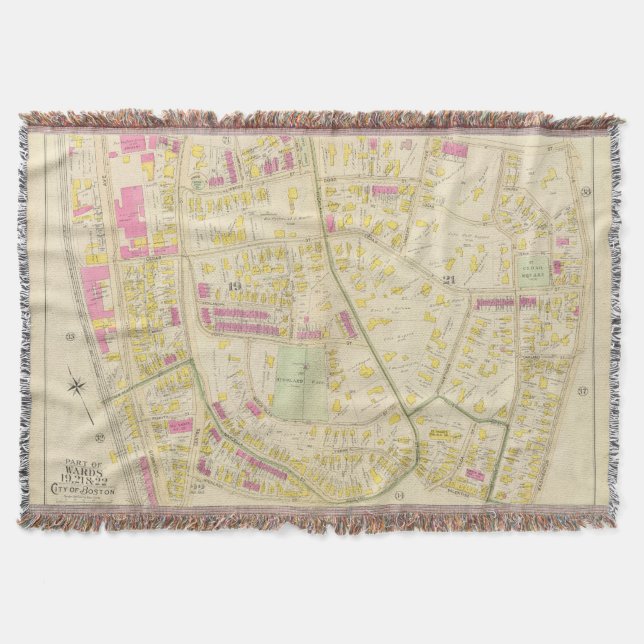 Manta Mapa de Boston 7 (Frente)