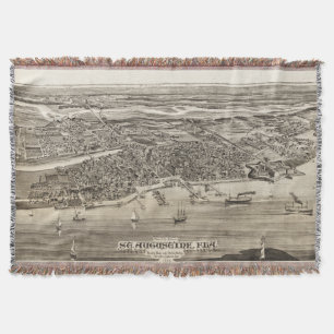 Manta Mapa de Ruas de Augustine FL (1885)