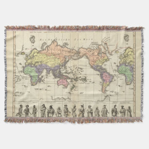 Manta Mapa do mundo de estilos da roupa