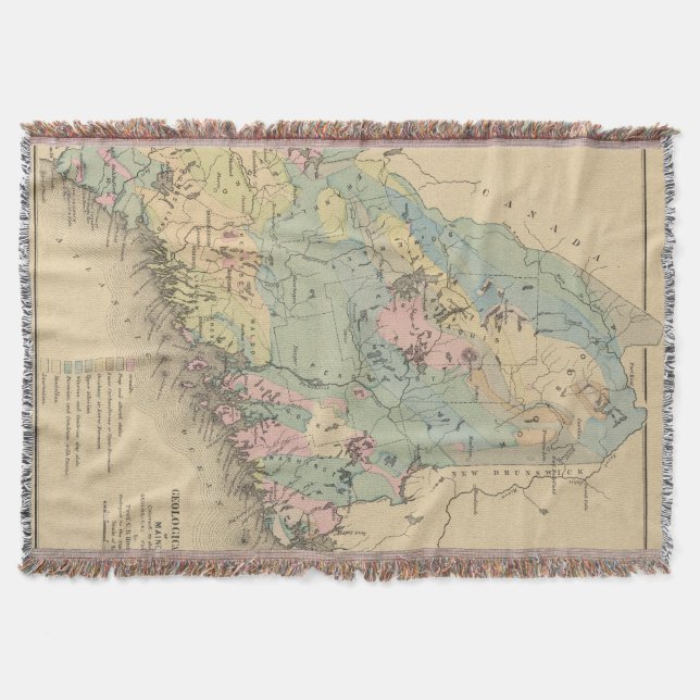 Manta Mapa Geological de Maine (Frente)