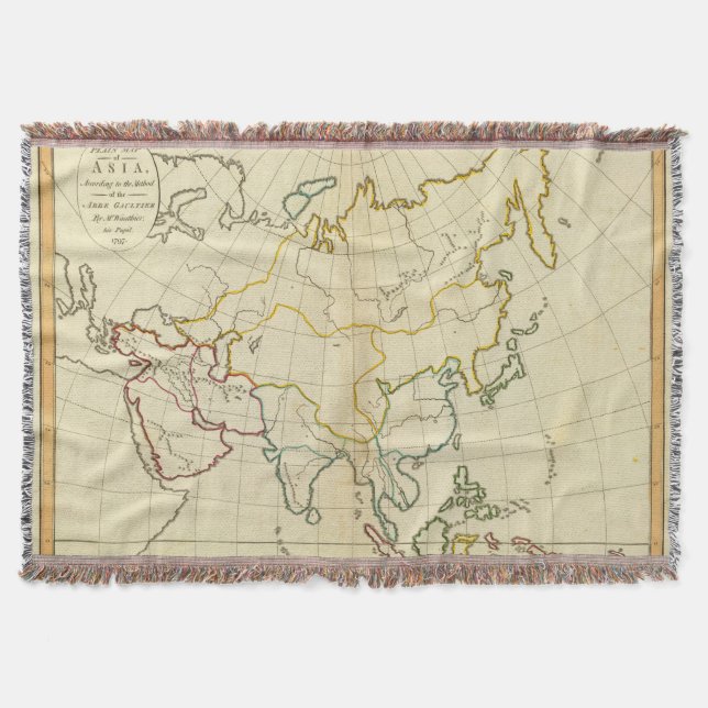 Manta Mapa liso Ásia (Frente)