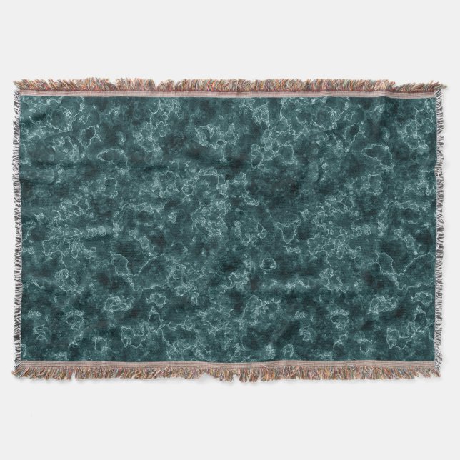 Manta Mármore de turquesa preto (Frente)