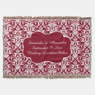 Manta Marrom personalizado Casamento tema damasco/manute