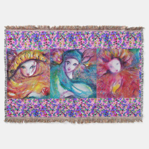 MANTA MÁSCARAS AZUIS, VERMELHAS, AMARELAS DO CARNAVAL