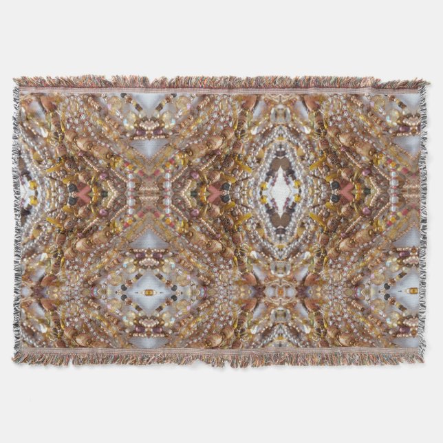 Manta Miçanga de Impressão de Tones da Terra Natural (Frente)