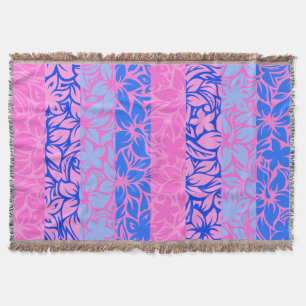 Manta Moloaa Bay Hawaiian Hibiscus Striped Blankets