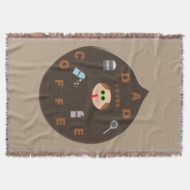 Manta Monstro Engraçado Adora Banheira De Café (Frente)